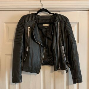 Black sheep leather Moto jacket